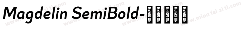 Magdelin SemiBold字体转换